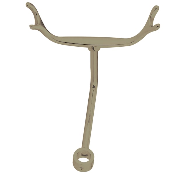 Vintage Shower Pole Holder, Brushed Nickel